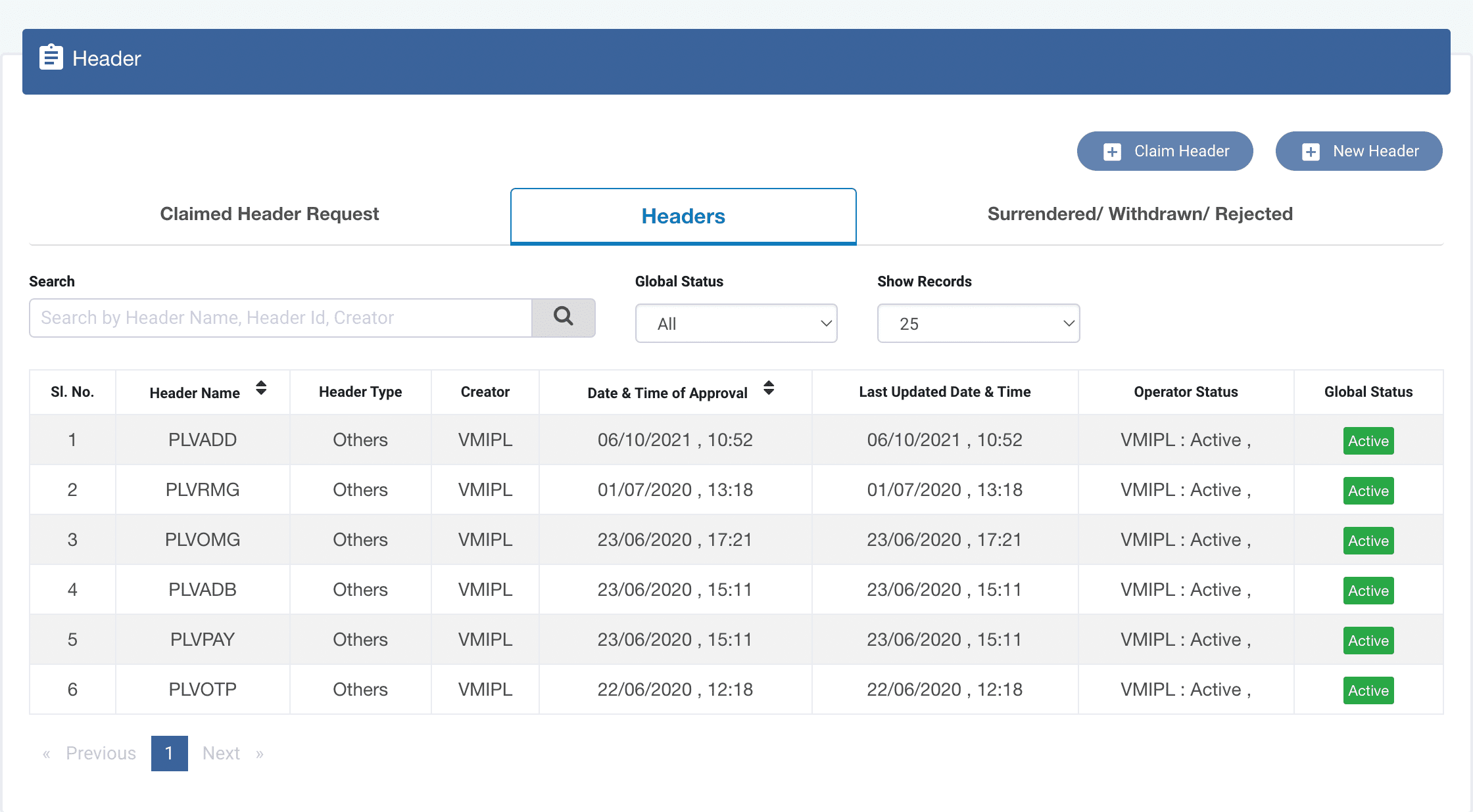 Header Registration - dashboard